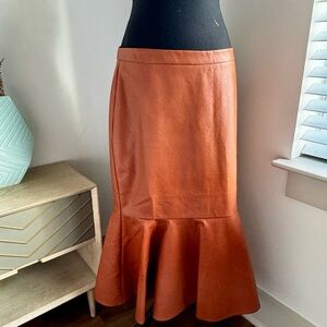 Brooks Terracotta Midi Skirt